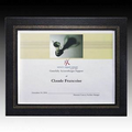 Black Cornell Leatherette Certificate Frame